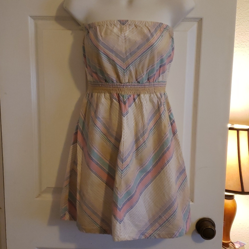 Boho retro strapless halter dress